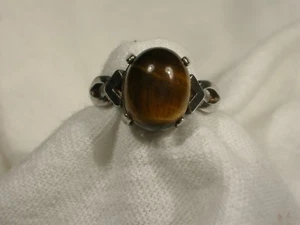 Women's 10x8mm Tiger Eye Sz 5 - Picture 1 of 1
