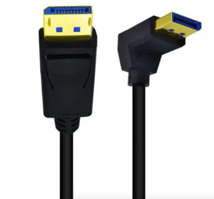 Cable Wonderwires 8K Displayport 1.4 macho recto en ángulo descendente macho 90° - Imagen 1 de 3