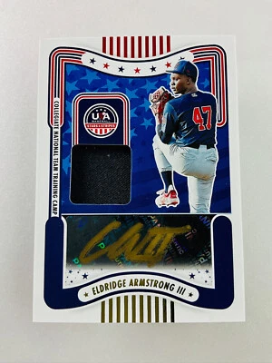 2024 Panini Stars & Stripes Baseball Eldridge Armstrong III RC Patch Auto /50 - Image 1 of 2