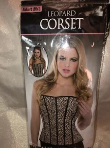 Leopard Korsett Kostüm Cosplay schwarz und gold neu Größe M Large - Bild 1 von 7