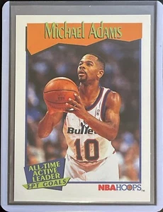 Michael Adams - 1991 NBA Hoops Basketball - All-Time Active Leader #530 - Bild 1 von 1