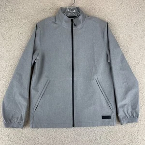 Abercrombie & Fitch Zip Up Bomber Jacket Mens Small Gray Mock Neck Long Sleeve - Picture 1 of 9