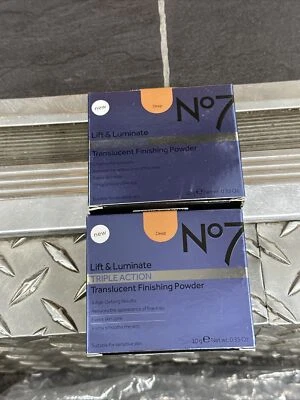 2 x 0.35 oz No7 LIFT & LUMINATE Triple Action Translucent Finishing Powder DEEP - Image 1 of 4