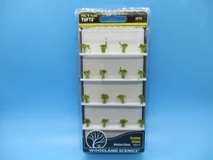 WOODLAND SCENICS - "PEEL 'N' PLACE" PRAIRIE GRASS - MEDIUM GREEN - 20PCS. - Picture 1 of 2