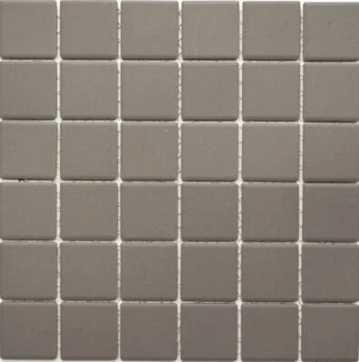 Mosaikfliese grau unglasiert rutschfest Boden Dusche 14B-0204-R10_b | 1 Matte - Bild 1 von 4