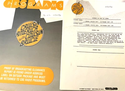 12/28/90 CBS RADIO COUSIN BRUCIE'S CRUSIN' AMERICA 3 HR YR END ALL #1's SPECIAL - Image 1 of 4