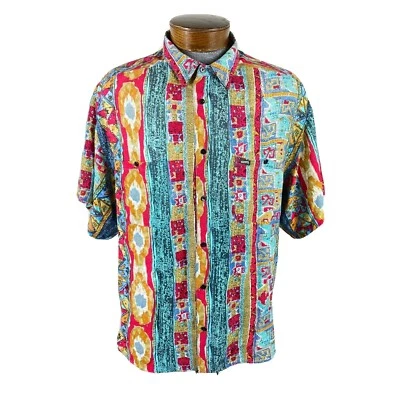 Camisa Guess Georges Marciano Manga Corta Multicolor XL Abotonada Y2K Marciano Foto 1 de 4