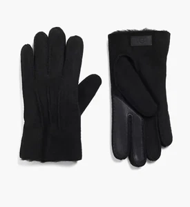 Guantes técnicos de cuero forrado de oveja genuino UGG para hombre NEGROS | L, XL talla desajustada - Imagen 1 de 4