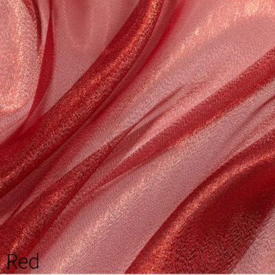 Tela de organza degradada láser brillante malla suave red coser vestido disfraz manualidades hágalo usted mismo Foto 1 de 4