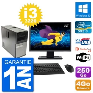 PC tour DELL 7010 Bildschirm 22 " Intel i3-3220 RAM 4Go Scheibe 250Go Windows 10 - Bild 1 von 3