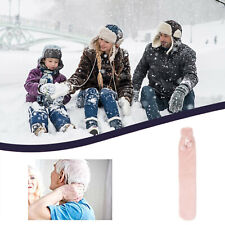 Warm Hot Water Bottle Plush Soft Cover Hand Warmer Premium Natural Warmth 1L