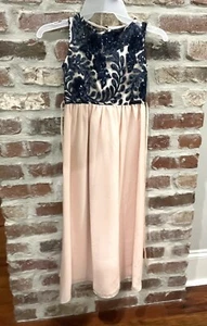 Rare Editions Girls Formal Special Occassion Sequin Dress Pink & Navy Size 7 - Picture 1 of 2