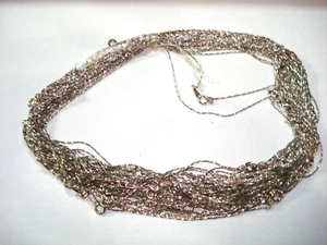 Silver Tone Necklaces Jewelry Chains  Lot of 40  New - Picture 1 of 2
