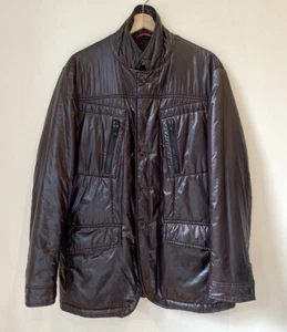 Fay Womens Button Up Padded Jacket Brown Pockets Made In Italy Size L / AU 12 - Picture 1 of 22