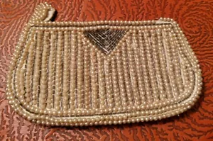Vintage MIRANDA Clutch mit Handperlen - Bild 1 von 7