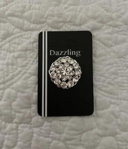 Rhinestone Buttons With Shank 2.7cm Wedding Hair Acc Craft Dresses - Picture 1 of 2