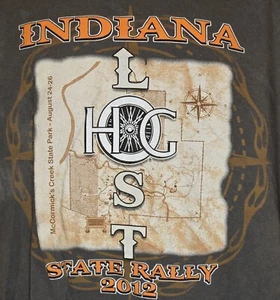 Indiana State HOG Rally 2012 T-Shirt Harley Owners Group Mens XL Motorcycle Bike - Picture 1 of 9