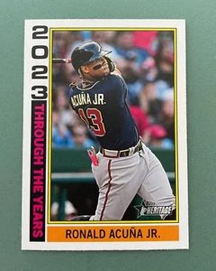 2025 Topps Heritage Baseball Ronald Acuna Jr. Through the Years #TTY-24 Braves - Picture 1 of 2