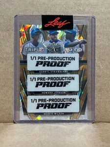 Strawberry Johnson Wilson Leaf Baseball 1/1 Pre Production Proof - Picture 1 of 1