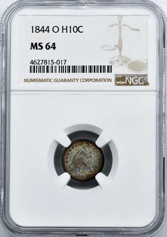 1844-O LIBERTY SEATED H10C NGC MS 64 Cover