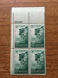 NEW HAMPSHIRE 3 Cent Stamp- Block of 4 - SCOTT # 1068- MNH - Picture 1 of 1
