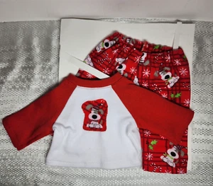 Christmas pajamas pj's sleepwear fits 15" Bitty Baby American Girl doll twin Boy - Picture 1 of 3