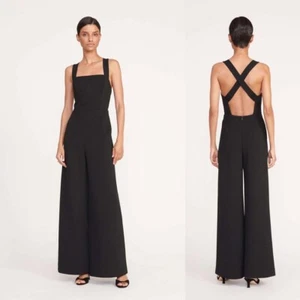 STAUD black jumpsuit open back viscose size 4 EUC! - Picture 1 of 6