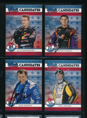 Lot (4) 2008 Wheels #2 13 26 23 Hamlin Menard Newman Signed Autograph (ET64) - Image 1 of 2