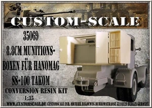CS 35069 8,8cm Munitionsboxen für Hanomag SS-100 Conversion Kit Customscale 1:35 - Picture 1 of 6