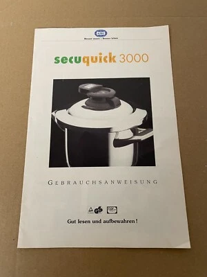 AMC Secuquick 3000 Gebrauchs- Pflegeanleitung - Original A4 - 8 Seiten - Bild 1 von 4
