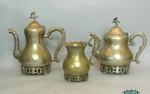 Continental Silver Plated 3pcs Tea / Coffee Set Ca 1930 - Picture 1 of 5
