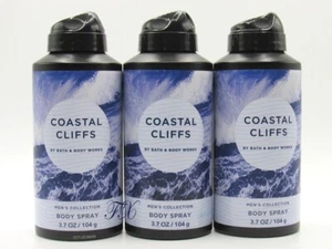 BATH & BODY WORKS COASTAL CLIFFS MEN'S BODY SPRAY 3.7 OZ (LOT OF 3 PCS) - Picture 1 of 1