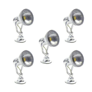 5 Stück Spur H0 LED Flutlichtstrahler Strahler Fassadenstrahler Lampen Leuchten - Picture 1 of 7