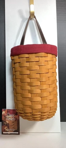 Longaberger Large Gatehouse Basket #11763 with liner & leather handles Cover