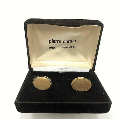 Designer Cufflinks Pierre Cardin Cuff Links Men Shirt Accessory Formal Wear Box - Image 1 of 4