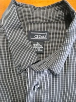 Cezani Мужская рубашка с коротким рукавом платье на пуговицах, черный желтовато-коричневый принт, размер XL - Изображение 1 из 4