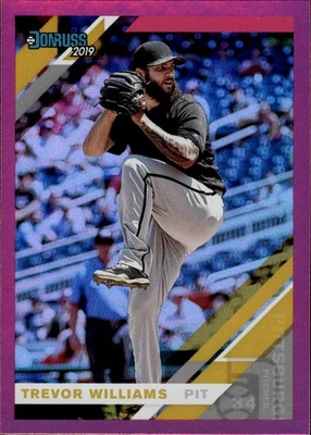 2019 Donruss Holo Pink #102 Trevor Williams Pittsburgh Pirates - Image 1 of 2