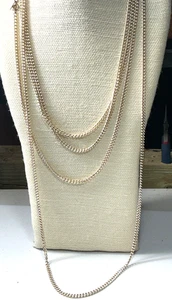 Sarah Coventry Gold Tone 84" Layering Metal Chain Lot 66 - Picture 1 of 5