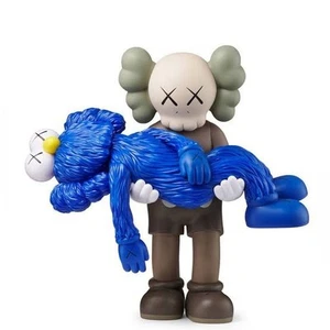 KAWS GONE NGV Limited Edition Companion BFF Vinyl Figures Blue GREY With Receipt - Picture 1 of 2