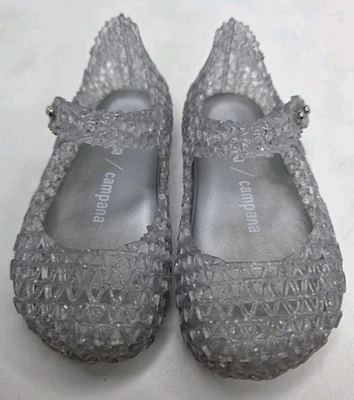 Mini Zapatos Melissa Campana Jelly Mary Janes Talla 7 Niño Niño Niñas Brillo Transparente Foto 1 de 4