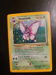 Venomoth 13/64 - Pokemon Jungle Unlimited Holo Rare Card 1999 WOTC LP - Picture 1 of 2