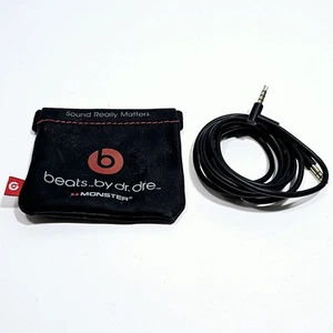 Genuine Audio Cable 3.5mm/ L Cord/ for Beats by Dr Dre Headphones Aux & Mic - Picture 1 of 3