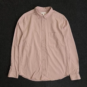 Camisa COS Hombres Mediana Rosa Malva Manga Larga Abotonada Suave Verano Minimalista - Imagen 1 de 6