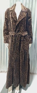 Vintage 1970s Neiman Marcus Diamond Tea Cheetah Print Housecoat/Robe w/Tags - Picture 1 of 8
