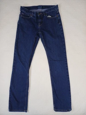 Pantalones de mezclilla Patagonia azul lavado oscuro algodón orgánico 27x31 pierna recta tiro medio  Foto 1 de 4