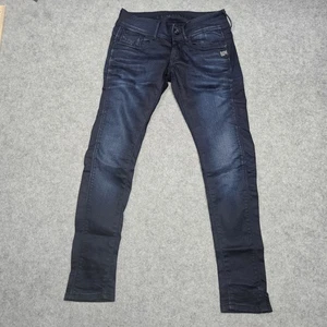 G-STAR RAW 5204 MIDGE CODY SKINNY WMN SLIM FIT LOW WAIST STRETCH DARK BLUE JEANS - Picture 1 of 13