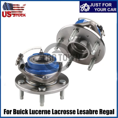 Pair Front Wheel Bearing Hubs Assembly for Buick Lucerne Lacrosse Lesabre Regal Foto 1 de 4