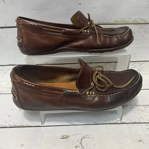 Frye Lewis Tie Halbschuhe Herren Größe 10 Braun Leder Slipper Schuhe Mokassins Hellbraun - Bild 1 von 10