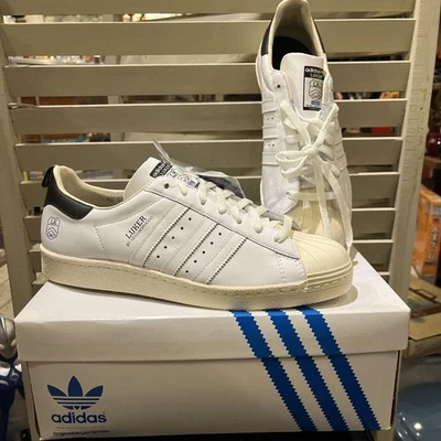 Deadstock Adidas Originals Superstar 80s Luker Wht Wht Black1 G17202 Men Us10.5 - Image 1 of 4