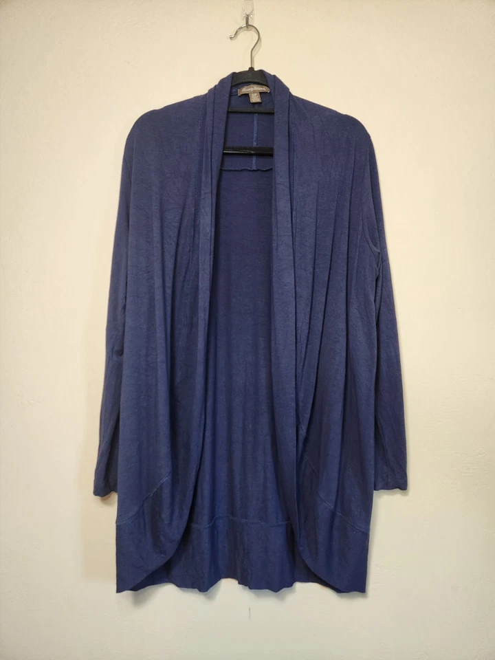 Cardigã feminino Tommy Bahama frente aberta azul tamanho pequeno - Imagem 1 de 4